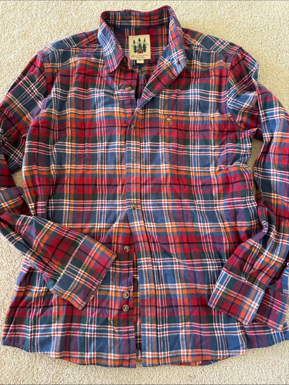 Kiel James PatrickRed/Navy Plaid Flannel